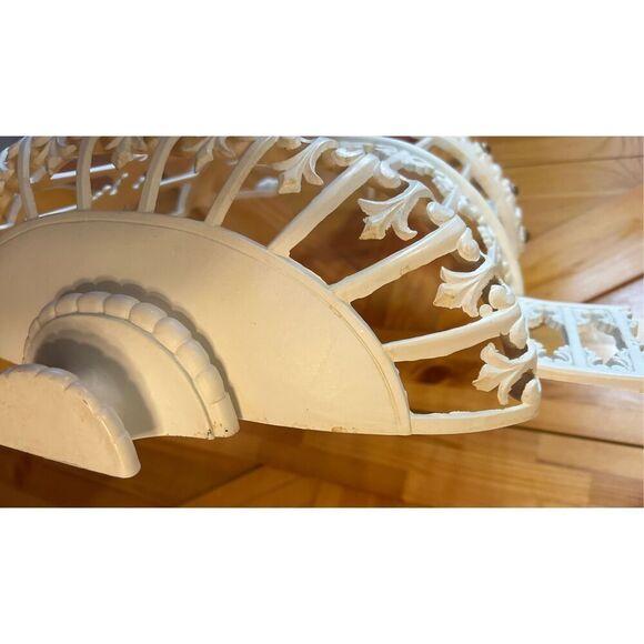 LARGE VINTAGE WHITE RESIN BIRD CAGE WALL HANGING ~ UNIVERSAL STATUARY 1974 - Picture 10 of 13